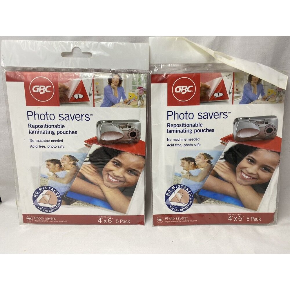 Self-Sealing Laminating Pouches, 4 x 6 Inches, 2-Pack of 5 Pouches No Machine Ne